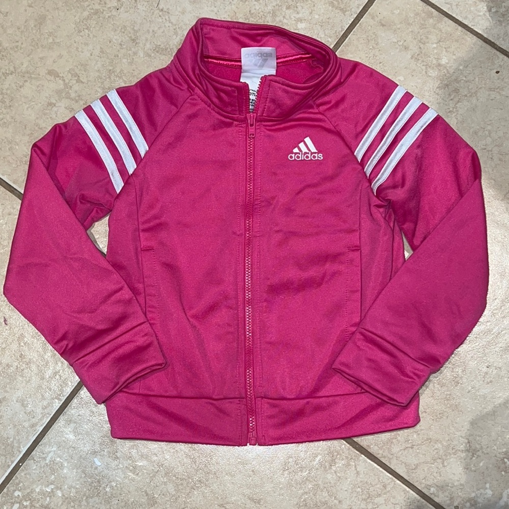 Adidas toddler pink track jacket Sz 3T